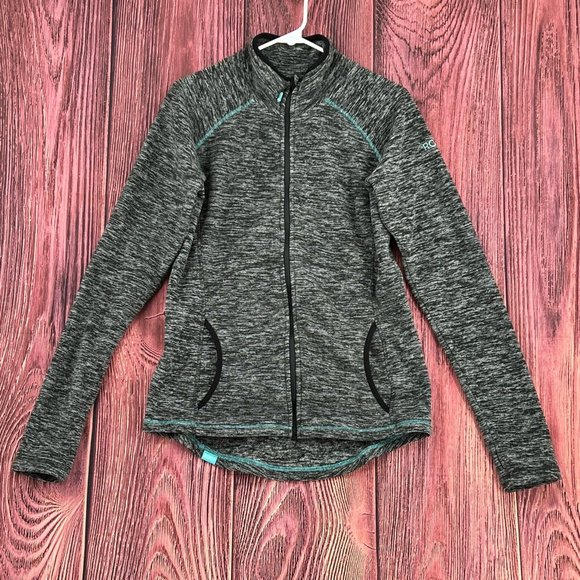 Roxy Jackets & Blazers - Roxy Harmony Zip-Up Technical Fleece Jacket Women's Size Large Gray/Black